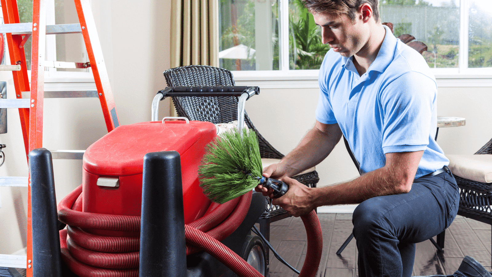Professional air duct cleaning tools