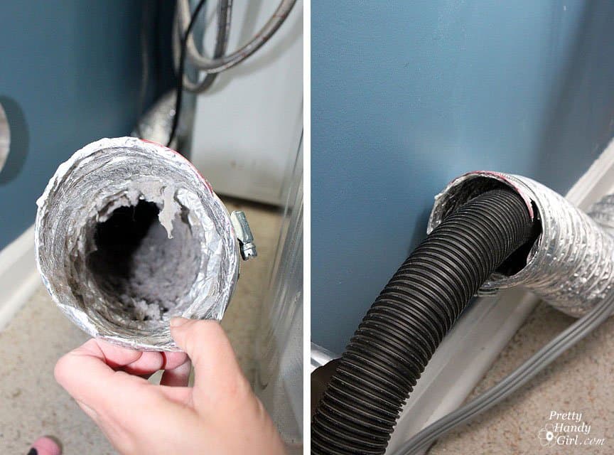 Dryer vent lint buildup removal